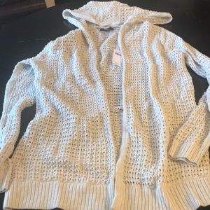 NWT Small Cream GAP Cotton Cardigan & Hood 🌈
